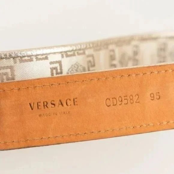 Versace White Greek-Jacquard Belt